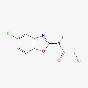 molecular formula C9H6Cl2N2O2 B1595221 Benzoxazole, 5-chloro-2-(2-chloroacetamido)- CAS No. 64037-18-9