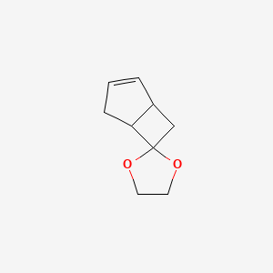 molecular formula C9H12O2 B1595231 Spiro[bicyclo[3.2.0]hept-2-ene-6,2'-[1,3]dioxolane] CAS No. 73057-70-2