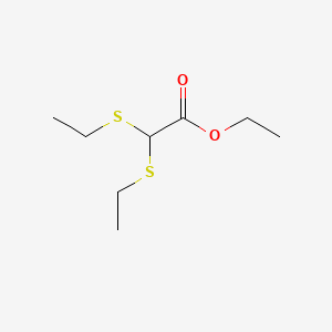molecular formula C8H16O2S2 B1595238 Ethyl bis(ethylthio)acetate CAS No. 20461-95-4