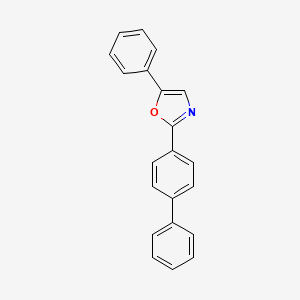 molecular formula C21H15NO B1595254 5-phenyl-2-(4-phenylphenyl)-1,3-oxazole CAS No. 852-37-9