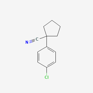 molecular formula C12H12ClN B1595255 1-(4-Chlorophenyl)cyclopentanecarbonitrile CAS No. 64399-26-4
