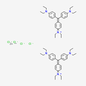 molecular formula C62H84Cl4N6Zn B1595262 zinc;[4-[bis[4-(diethylamino)phenyl]methylidene]cyclohexa-2,5-dien-1-ylidene]-diethylazanium;tetrachloride CAS No. 65121-93-9