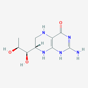molecular formula C9H15N5O3 B159529 (7S)-2-amino-7-[(1R,2S)-1,2-dihydroxypropyl]-5,6,7,8-tetrahydro-1H-pteridin-4-one CAS No. 136459-42-2