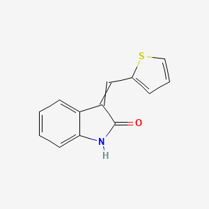 molecular formula C13H9NOS B1595296 3-[(噻吩-2-基)亚甲基]-2-吲哚酮 CAS No. 62540-08-3
