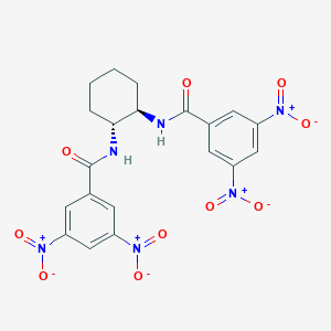 molecular formula C20H18N6O10 B159530 N,N'-(3,5-Dinitrobenzoyl)-1,2-diaminocyclohexane CAS No. 133226-16-1