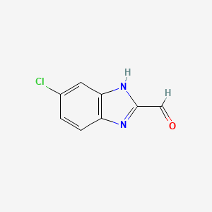 molecular formula C8H5ClN2O B1595305 5-Chloro-1H-benzo[D]imidazole-2-carbaldehyde CAS No. 39811-11-5