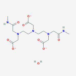 molecular formula C16H28N5O9-3 B159531 2-[Bis[2-[carboxylatomethyl-[2-(methylamino)-2-oxoethyl]amino]ethyl]amino]acetate;hydrate CAS No. 138721-73-0