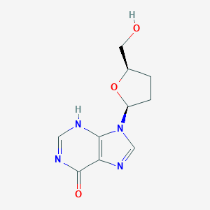 molecular formula C10H12N4O3 B159532 9-[(2S,5R)-5-(hydroxymethyl)oxolan-2-yl]-3H-purin-6-one CAS No. 132339-54-9