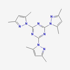 molecular formula C18H21N9 B1595324 2,4,6-Tris(3,5-dimethylpyrazol-1-yl)-1,3,5-triazine CAS No. 154403-27-7