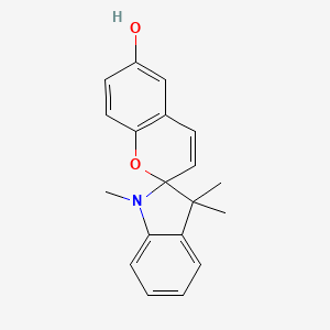molecular formula C19H19NO2 B1595330 Spiro[2H-1-benzopyran-2,2'-[2H]indol]-6-ol, 1',3'-dihydro-1',3',3'-trimethyl- CAS No. 23001-29-8
