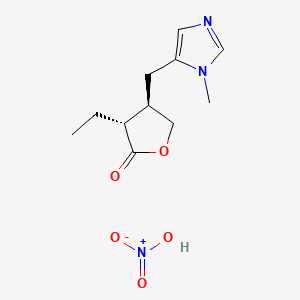 molecular formula C11H17N3O5 B1595333 Isopilocarpine nitrate CAS No. 5984-94-1