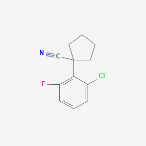molecular formula C12H11ClFN B1595343 1-(2-Chloro-6-fluorophenyl)cyclopentanecarbonitrile CAS No. 214262-94-9