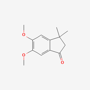 molecular formula C13H16O3 B1595354 5,6-Dimethoxy-3,3-dimethyl-2,3-dihydro-1H-inden-1-one CAS No. 4136-26-9