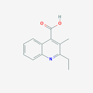 molecular formula C13H13NO2 B1595371 2-Ethyl-3-methyl-quinoline-4-carboxylic acid CAS No. 74960-58-0