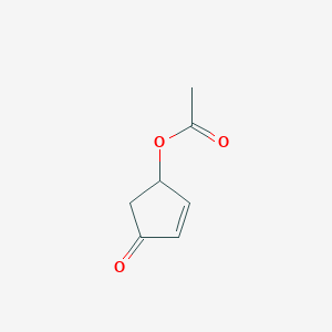 molecular formula C7H8O3 B1595373 4-Oxocyclopent-2-en-1-yl acetate CAS No. 768-48-9