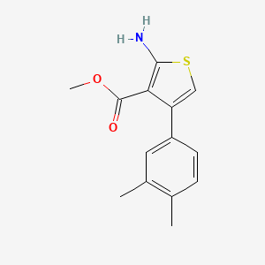 molecular formula C14H15NO2S B1595380 Methyl 2-amino-4-(3,4-dimethylphenyl)thiophene-3-carboxylate CAS No. 350990-08-8