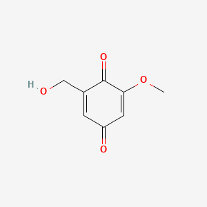 molecular formula C8H8O4 B1595387 2-Hydroxymethyl-6-methoxy-1,4-benzoquinone CAS No. 50827-57-1