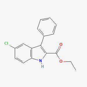 molecular formula C17H14ClNO2 B1595396 ethyl 5-chloro-3-phenyl-1H-indole-2-carboxylate CAS No. 21139-32-2