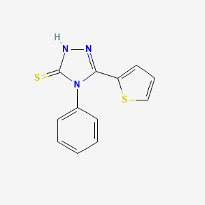 molecular formula C12H9N3S2 B1595399 4-phenyl-5-(thiophen-2-yl)-4H-1,2,4-triazole-3-thiol CAS No. 57600-04-1