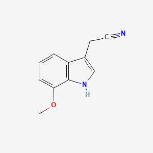 molecular formula C11H10N2O B1595417 7-甲氧基吲哚-3-乙腈 CAS No. 2436-18-2
