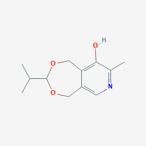 molecular formula C12H17NO3 B159545 1,5-Dihydro-3-isopropyl-8-methyl-[1,3]dioxepino[5,6-C]pyridin-9-OL CAS No. 1622-67-9