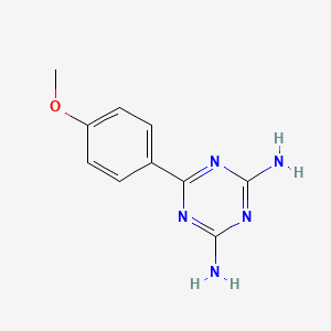 molecular formula C10H11N5O B1595470 6-(4-Methoxyphenyl)-1,3,5-triazine-2,4-diamine CAS No. 30354-91-7