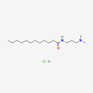 molecular formula C17H37ClN2O B1595478 Dodecanamide, N-(3-(dimethylamino)propyl)-, monohydrochloride CAS No. 71732-95-1