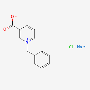 molecular formula C13H11ClNNaO2 B1595485 1-Benzyl-3-carboxylatopyridinium sodium chloride CAS No. 68133-60-8