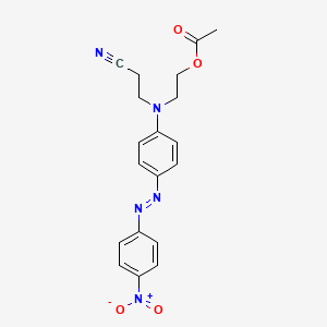 molecular formula C19H19N5O4 B1595486 4-(4-Nitrophenylazo)-N-(2-cyanoethyl)-N-(2-acetoxyethyl)aniline CAS No. 68391-42-4