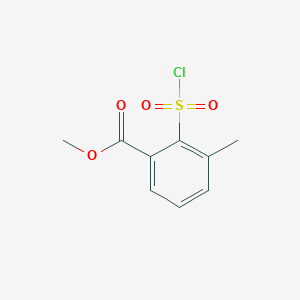 molecular formula C9H9ClO4S B159549 2-(氯磺酰基)-3-甲基苯甲酸甲酯 CAS No. 126535-26-0