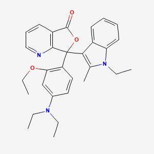 molecular formula C30H33N3O3 B1595490 7-(4-(Diethylamino)-2-ethoxyphenyl)-7-(1-ethyl-2-methyl-1H-indol-3-yl)furo[3,4-b]pyridin-5(7H)-one CAS No. 69898-40-4