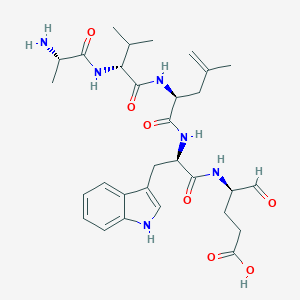 molecular formula C30H42N6O7 B159551 Cyclo(valyl-leucyl-tryptophyl-glutamyl-alanyl) CAS No. 136553-73-6
