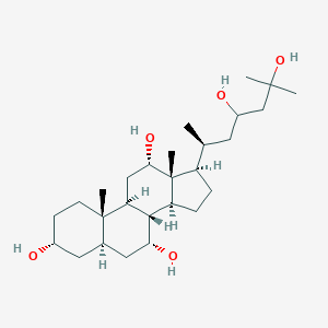 (3R,5R,7R,8R,9S,10S,12S,13R,14S,17R)-17-[(2S)-4,6-Dihydroxy-6-methylheptan-2-yl]-10,13-dimethyl-2,3,4,5,6,7,8,9,11,12,14,15,16,17-tetradecahydro-1H-cyclopenta[a]phenanthrene-3,7,12-triol
