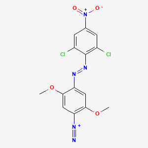 molecular formula C14H10Cl2N5O4+ B1595532 4-(2,6-Dichloro-4-nitrophenylazo)-2,5-dimethoxybenzenediazonium chloride CAS No. 6709-58-6