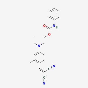 molecular formula C22H22N4O2 B1595533 2-[4-(2,2-dicyanovinyl)-N-ethyl-3-methylaniline]ethyl carbanilate CAS No. 6858-49-7