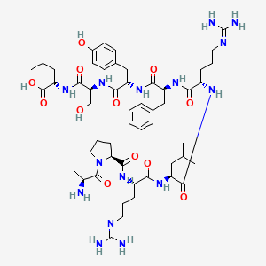 B1595549 Alanyl-prolyl-arginyl-leucyl-arginyl-phenylalanyl-tyrosyl-seryl-leucine CAS No. 87549-52-8