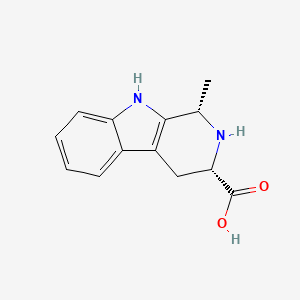 molecular formula C13H14N2O2 B1595562 1H-Pyrido(3,4-b)indole-3-carboxylic acid, 2,3,4,9-tetrahydro-1-methyl-, (1S-cis)- CAS No. 40678-46-4