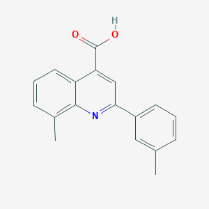 molecular formula C18H15NO2 B1595563 8-Methyl-2-(3-methylphenyl)quinoline-4-carboxylic acid CAS No. 438225-30-0