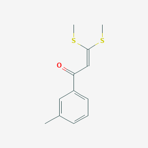 molecular formula C12H14OS2 B159557 1-(3-Methylphenyl)-3,3-bis(methylsulfanyl)prop-2-EN-1-one CAS No. 139057-16-2