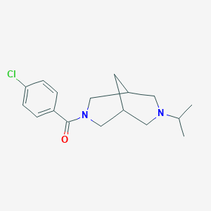 molecular formula C17H23ClN2O B159558 3-(4-Chlorobenzoyl)-7-isopropyl-3,7-diazabicyclo[3.3.1]nonane CAS No. 129005-99-8