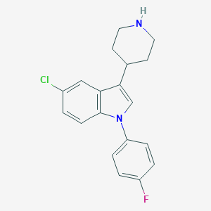 molecular formula C19H18ClFN2 B159560 5-Chloro-1-(4-fluorophenyl)-3-(piperidin-4-yl)-1H-indole CAS No. 138900-27-3