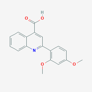 molecular formula C18H15NO4 B1595634 2-(2,4-Dimethoxyphenyl)quinoline-4-carboxylic acid CAS No. 313704-08-4