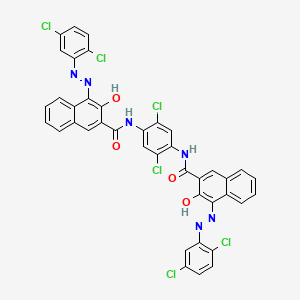 molecular formula C40H22Cl6N6O4 B1595642 N,N'-(2,5-Dichloro-1,4-phenylene)bis[4-[(2,5-dichlorophenyl)azo]-3-hydroxynaphthalene-2-carboxamide] CAS No. 40618-31-3