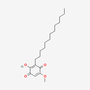 molecular formula C20H32O4 B1595645 2-Hydroxy-5-methoxy-3-tridecylcyclohexa-2,5-diene-1,4-dione CAS No. 19833-82-0
