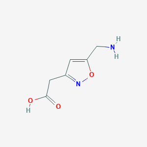 molecular formula C6H8N2O3 B159565 2-(5-(Aminomethyl)isoxazol-3-yl)acetic acid CAS No. 138741-54-5