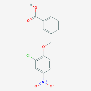 molecular formula C14H10ClNO5 B1595669 3-((2-Chloro-4-nitrophenoxy)methyl)benzoic acid CAS No. 30880-72-9