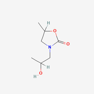 molecular formula C7H13NO3 B1595705 3-(2-羟基丙基)-5-甲基-2-噁唑烷酮 CAS No. 3375-84-6