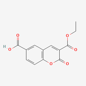molecular formula C13H10O6 B1595708 3-Carbethoxy-6-carboxycoumarin CAS No. 6468-72-0