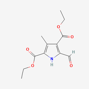 molecular formula C12H15NO5 B1595719 Diethyl 5-formyl-3-methyl-1H-pyrrole-2,4-dicarboxylate CAS No. 2199-60-2