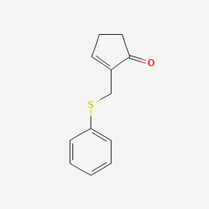 molecular formula C12H12OS B1595729 2-[(Phenylthio)methyl]-2-cyclopenten-1-one CAS No. 76047-52-4